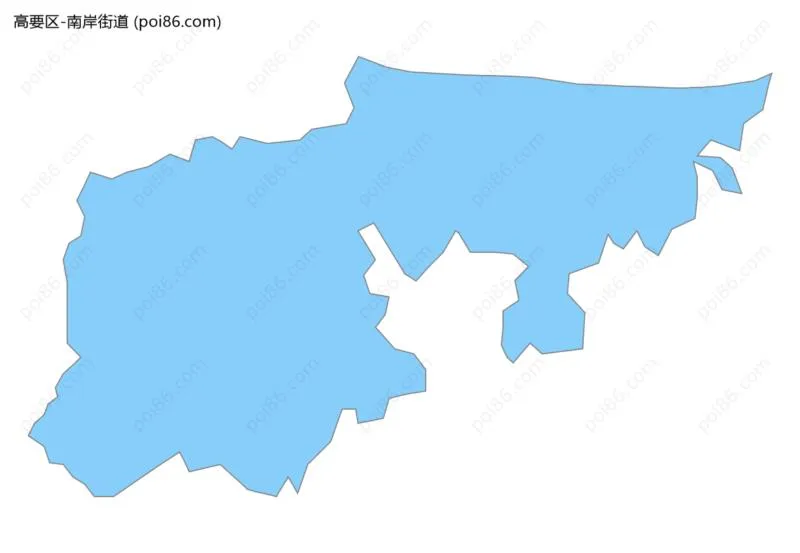 南岸街道边界地图