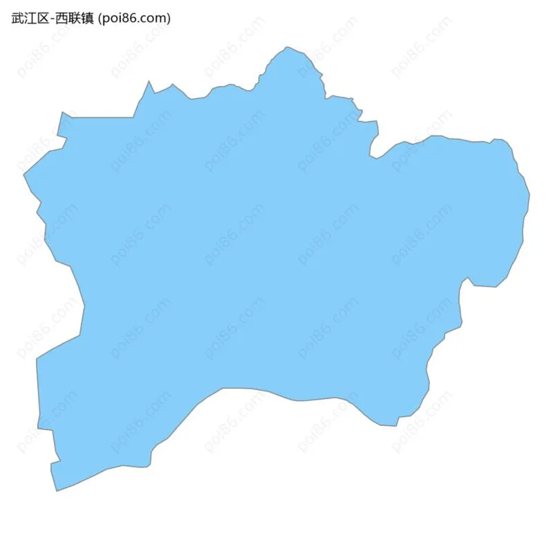 西联镇边界地图