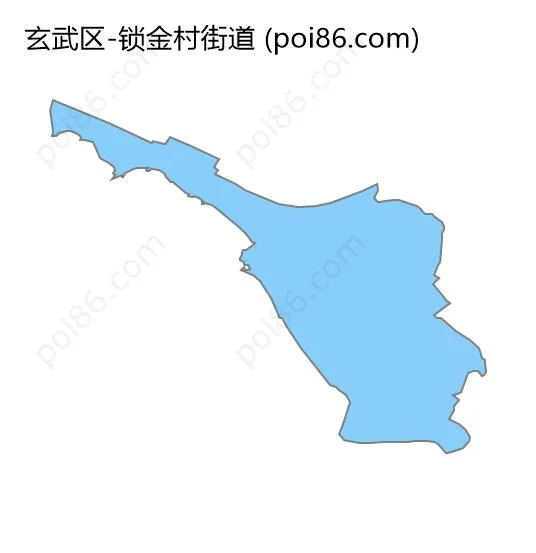 锁金村街道边界地图