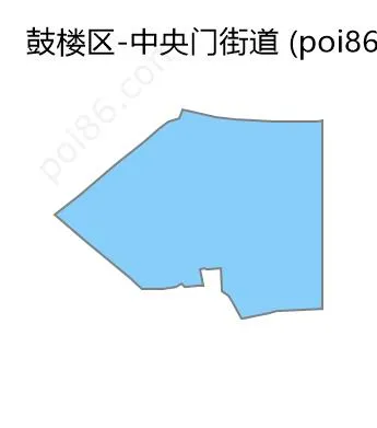 中央门街道边界地图