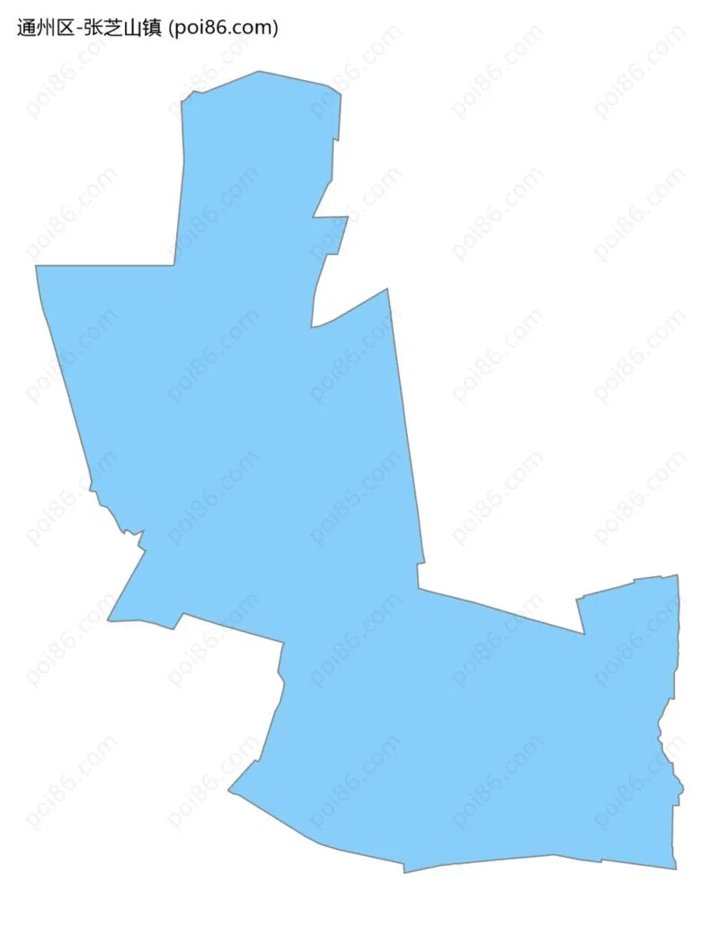 张芝山镇边界地图