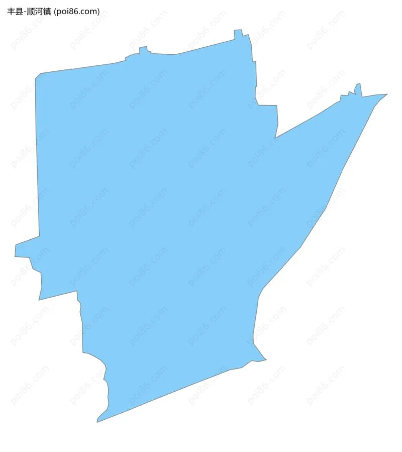 顺河镇边界地图
