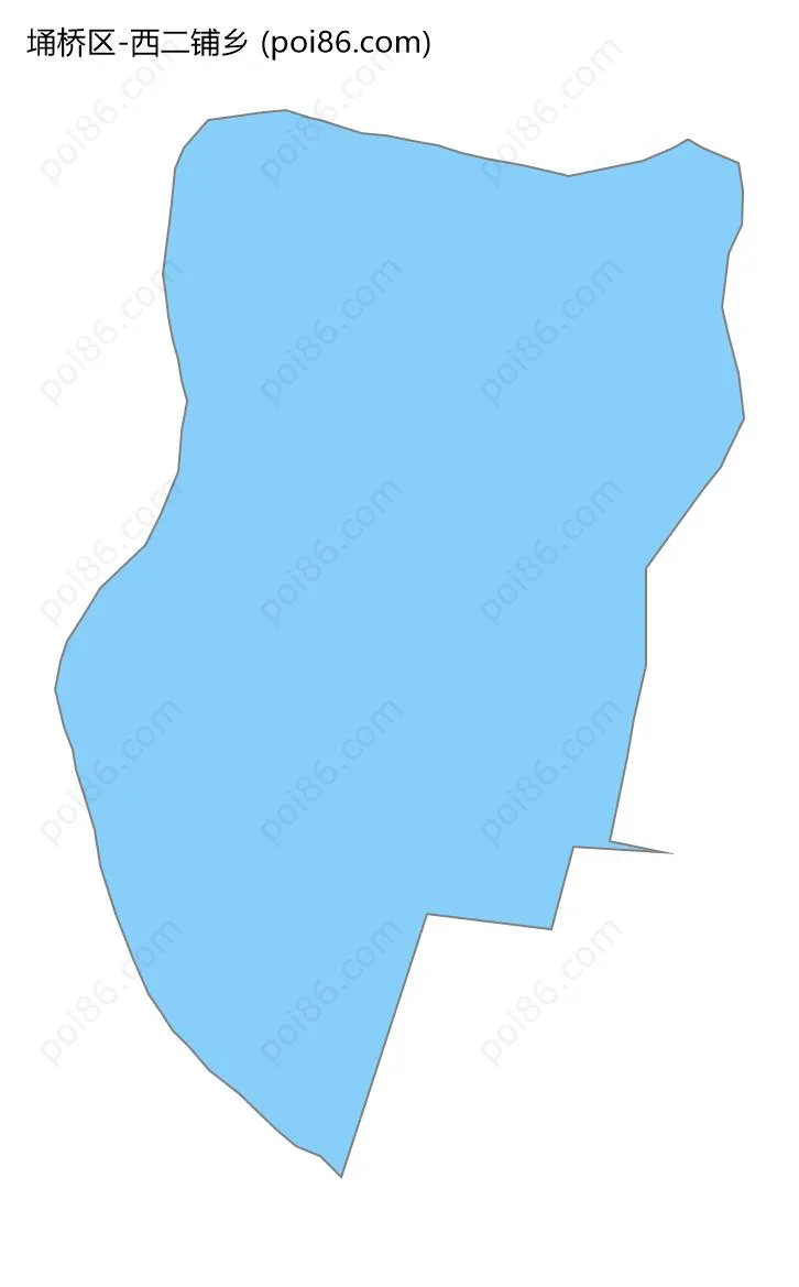 西二铺乡边界地图