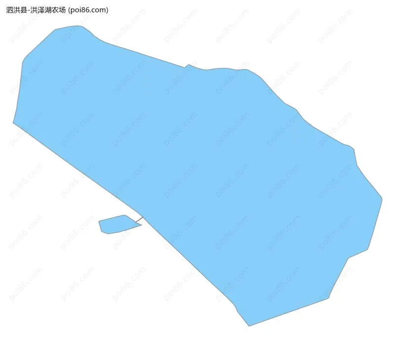 洪泽湖农场边界地图