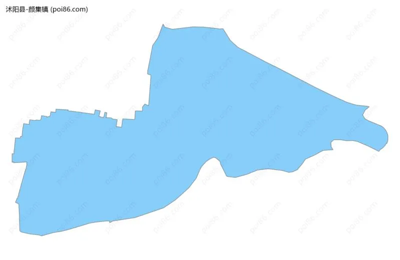 颜集镇边界地图