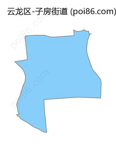 子房街道边界地图