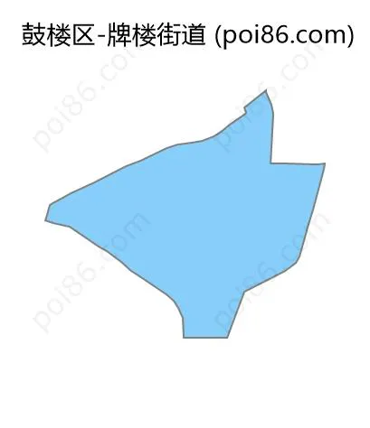 牌楼街道边界地图