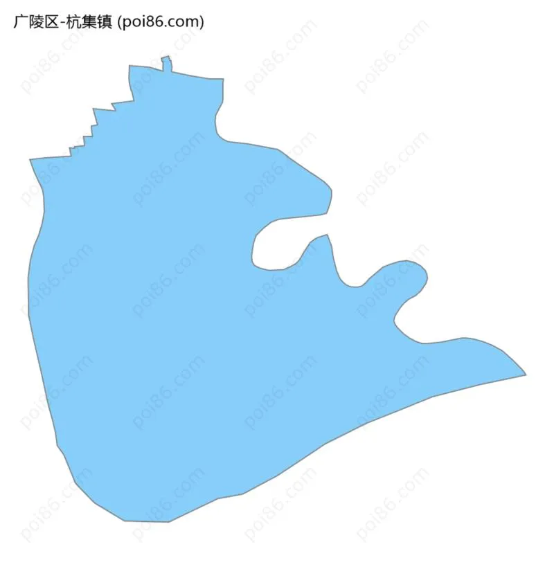 杭集镇边界地图