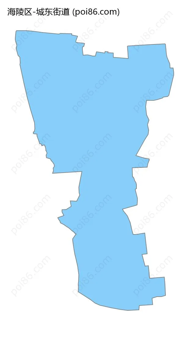 城东街道边界地图