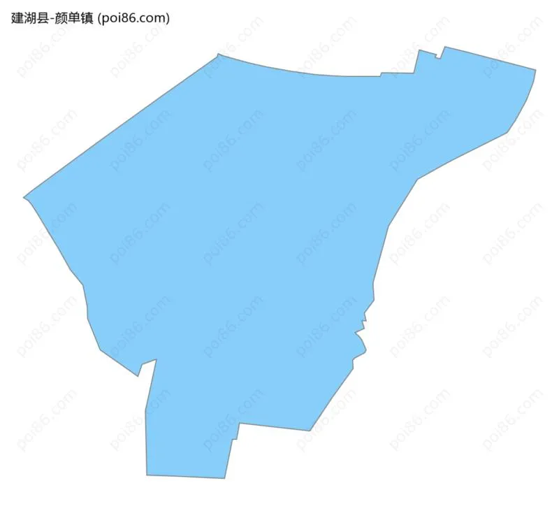 颜单镇边界地图