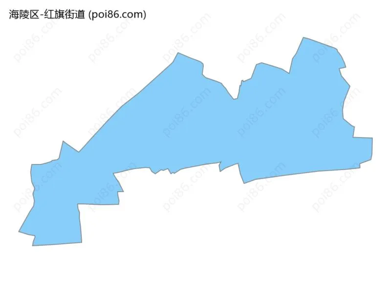 红旗街道边界地图