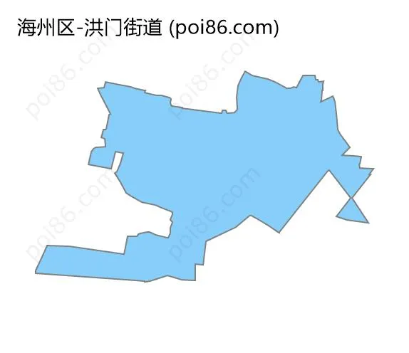 洪门街道边界地图