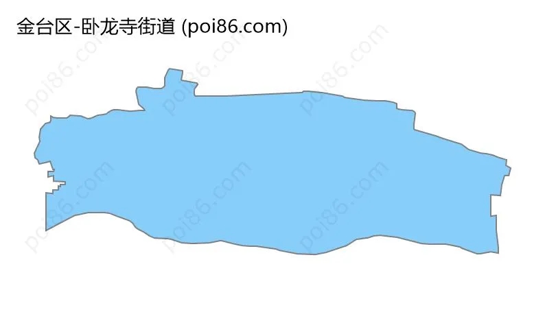 卧龙寺街道边界地图