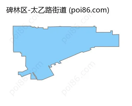 太乙路街道边界地图