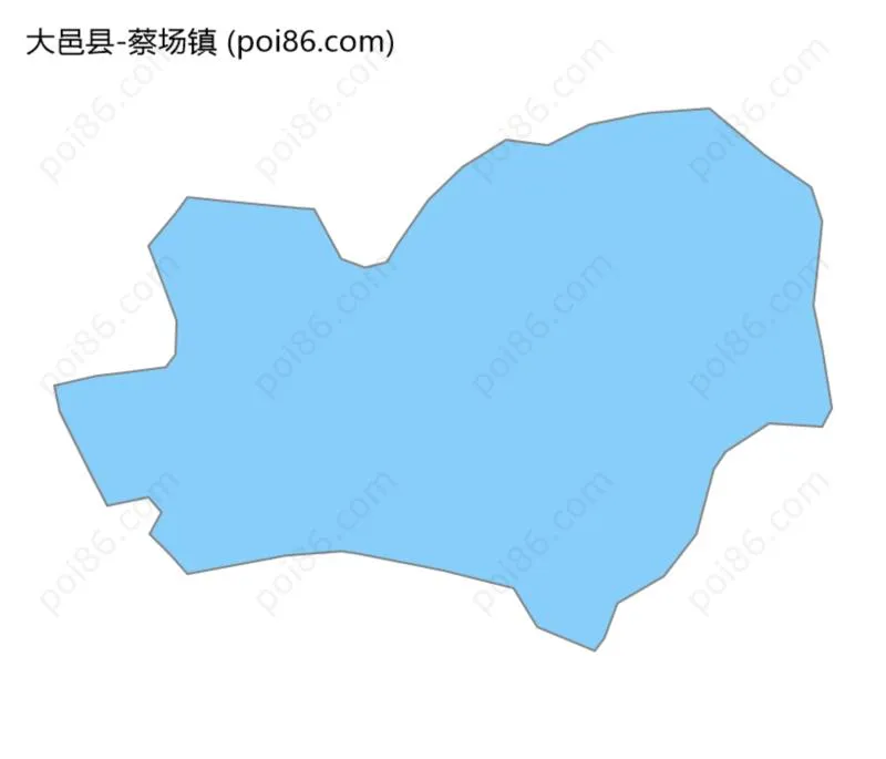 蔡场镇边界地图