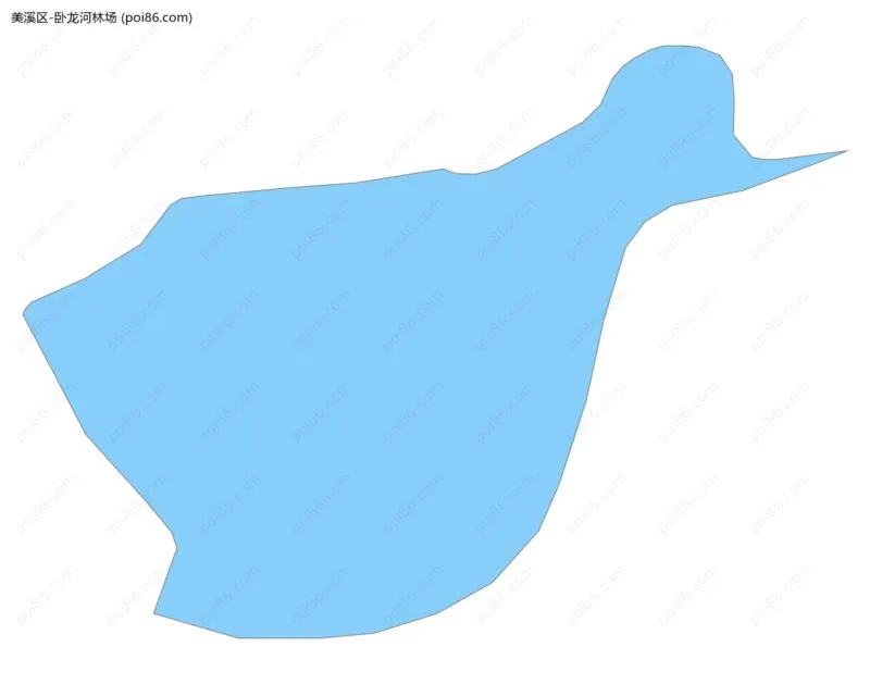 卧龙河林场边界地图