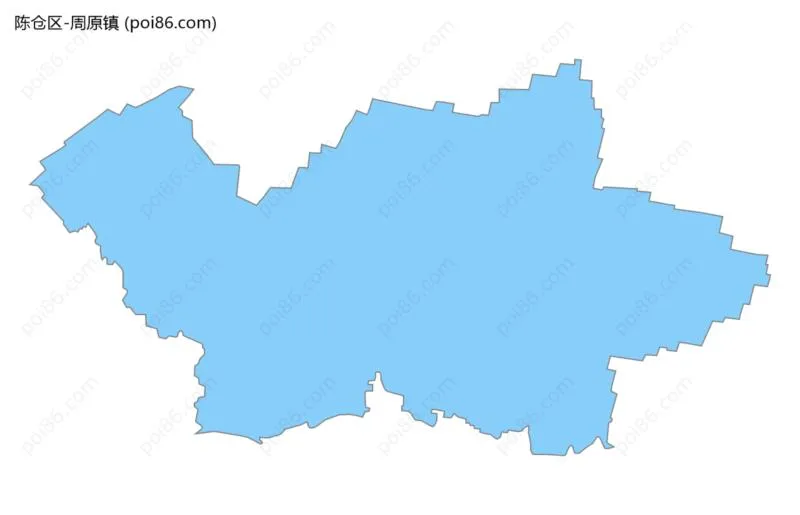周原镇边界地图