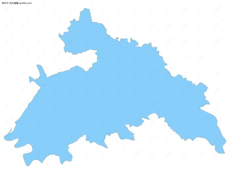 花石崖镇边界地图
