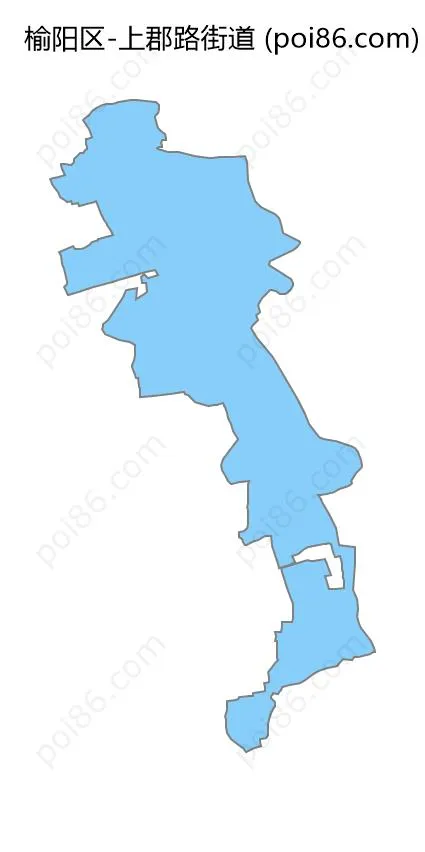 上郡路街道边界地图