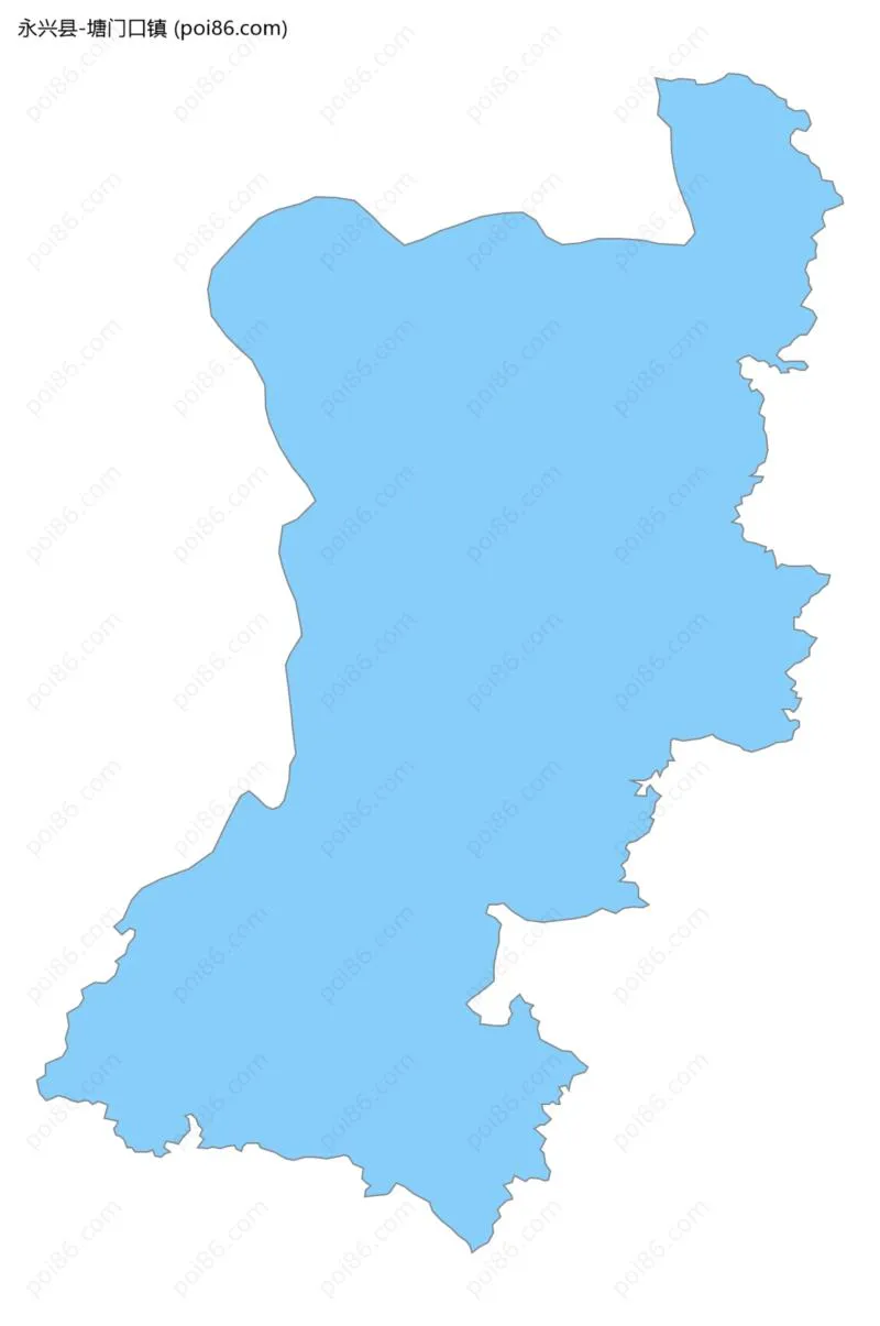 塘门口镇边界地图