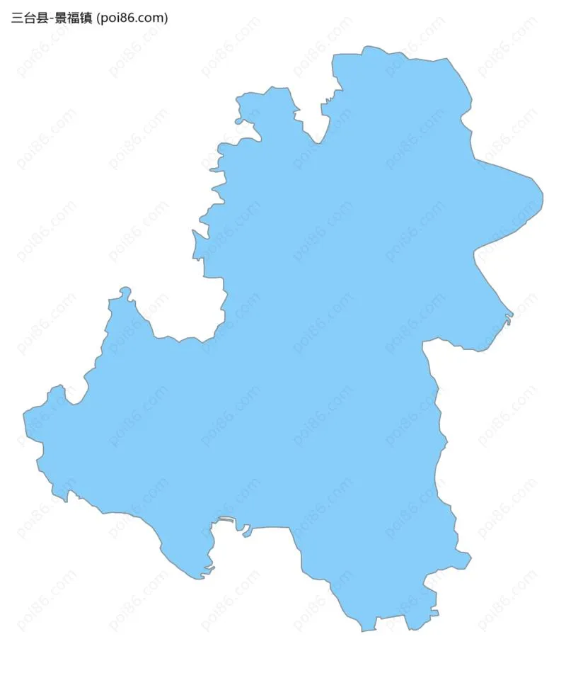 景福镇边界地图