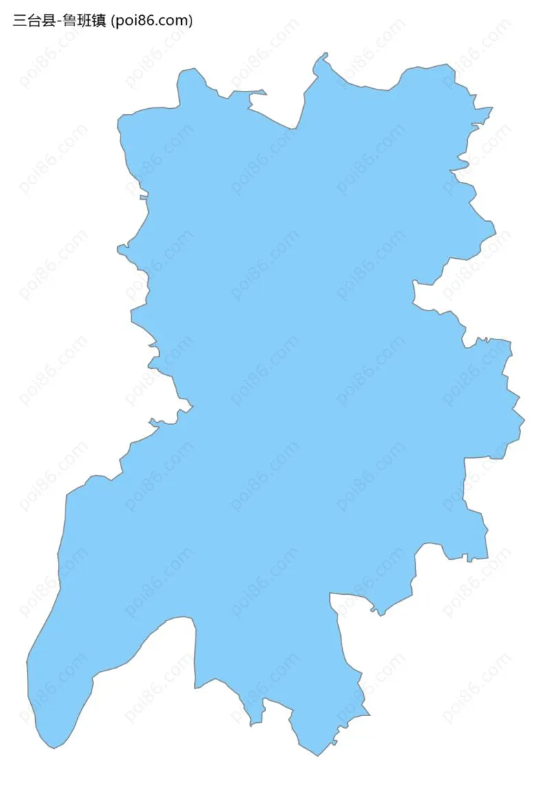 鲁班镇边界地图