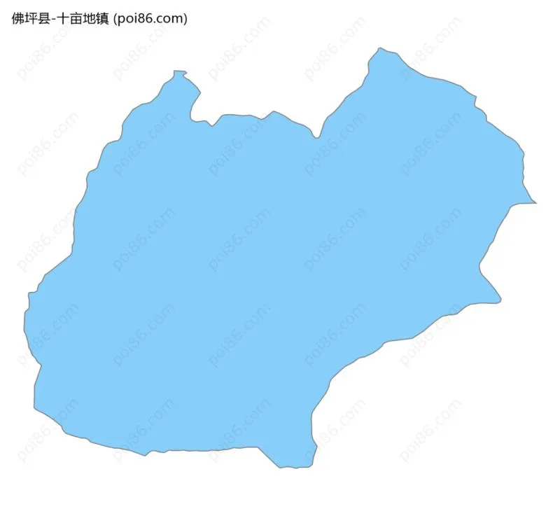 十亩地镇边界地图