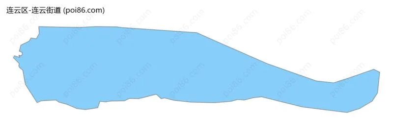 连云街道边界地图
