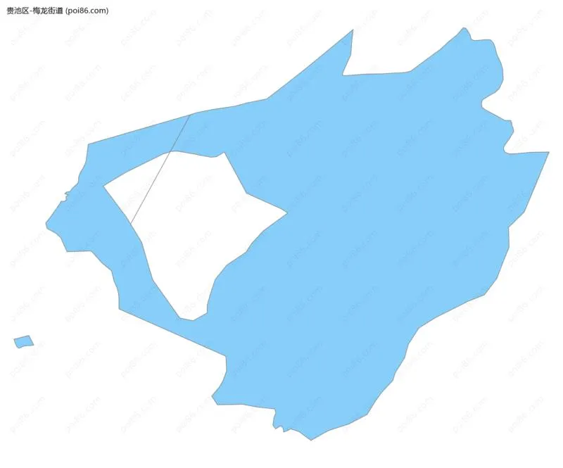 梅龙街道边界地图