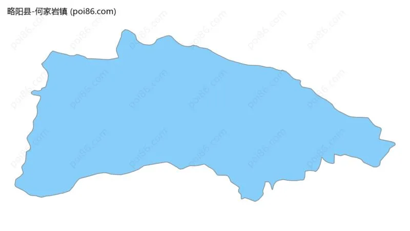何家岩镇边界地图