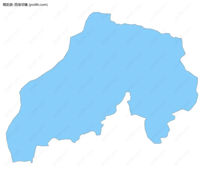 西淮坝镇边界地图
