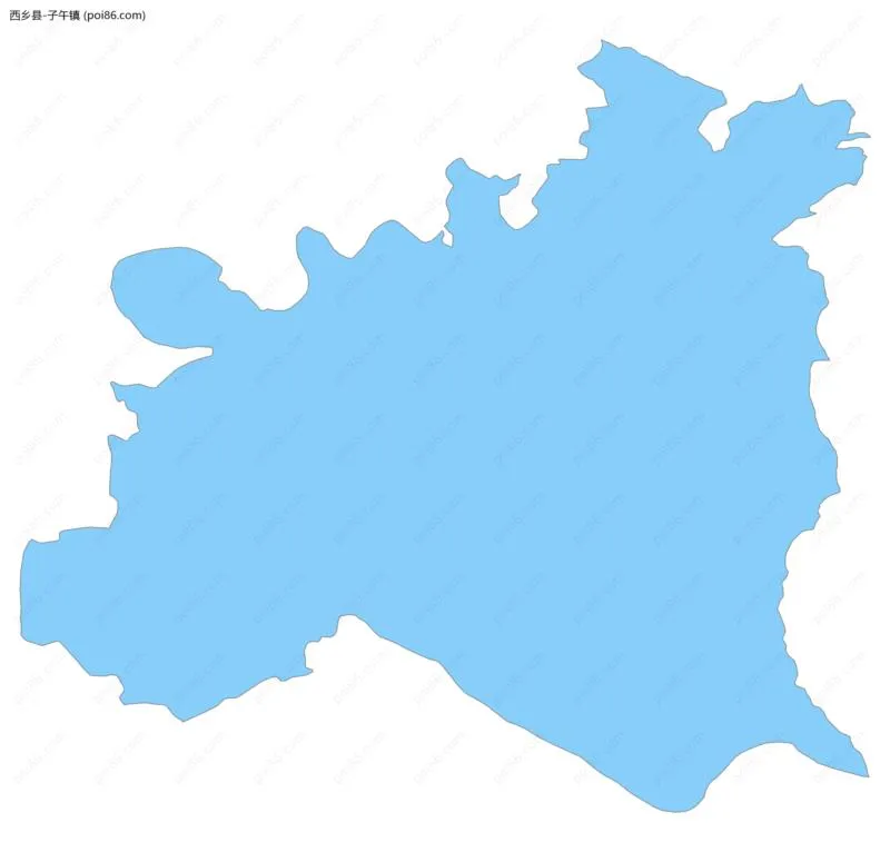 子午镇边界地图