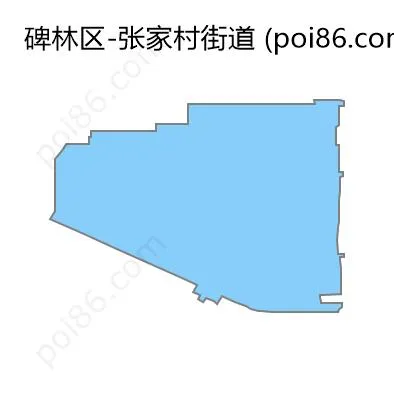 张家村街道边界地图