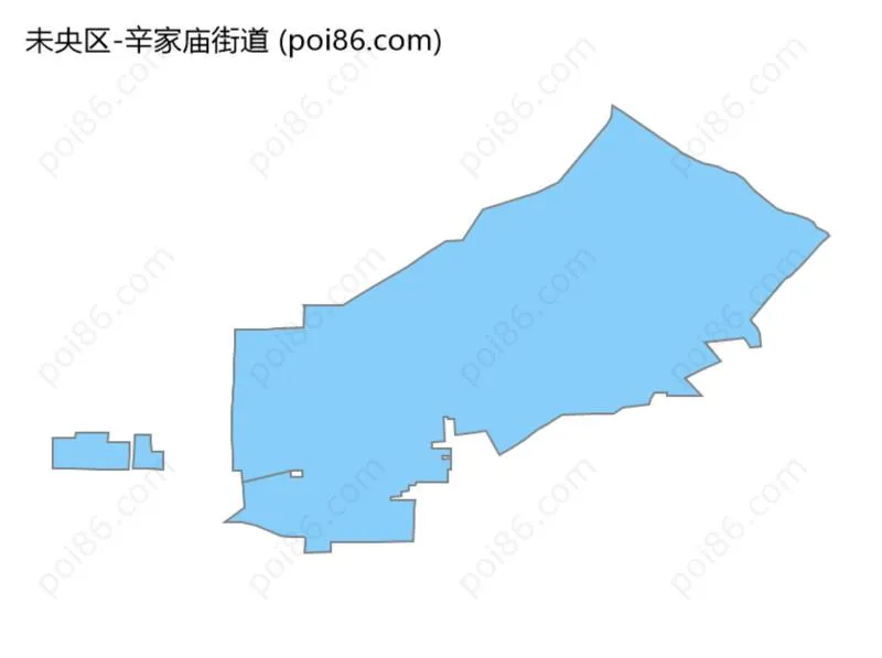 辛家庙街道边界地图