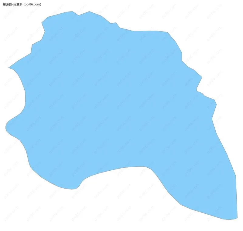 民意乡边界地图