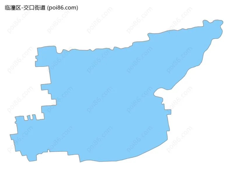 交口街道边界地图