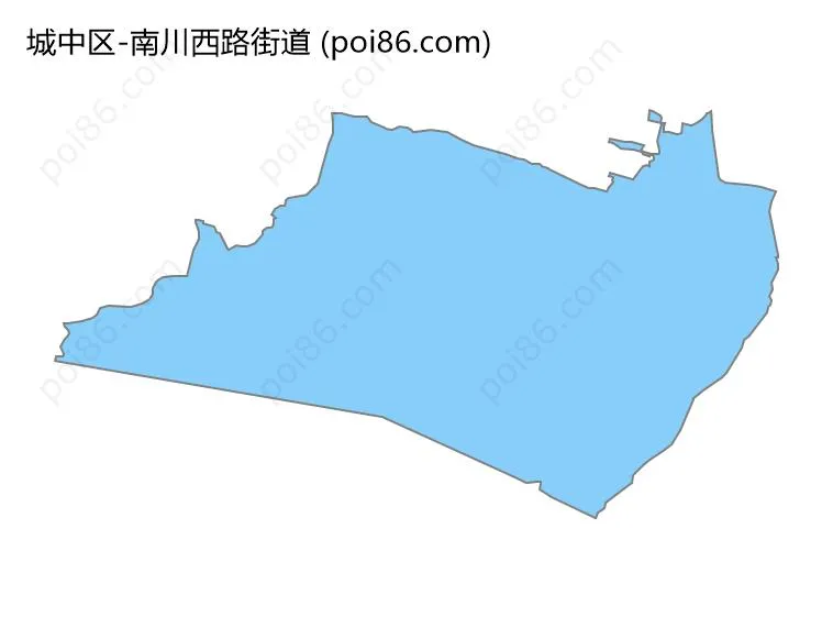 南川西路街道边界地图
