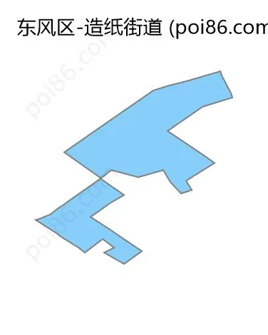 造纸街道边界地图