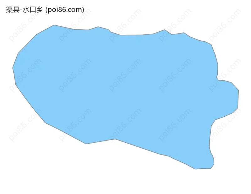 水口乡边界地图