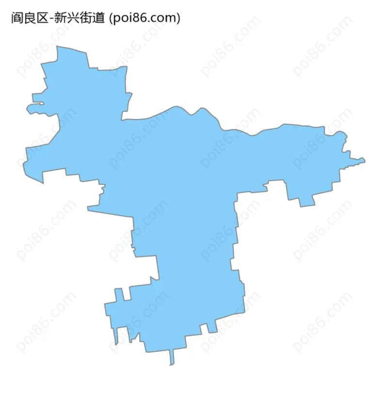 新兴街道边界地图