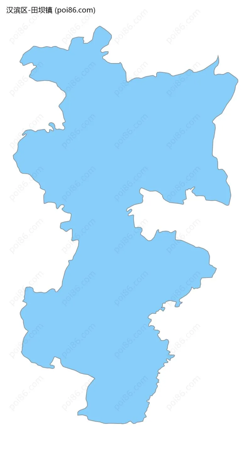 田坝镇边界地图