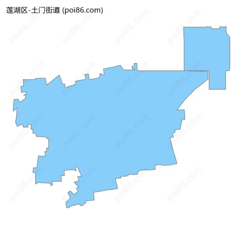 土门街道边界地图