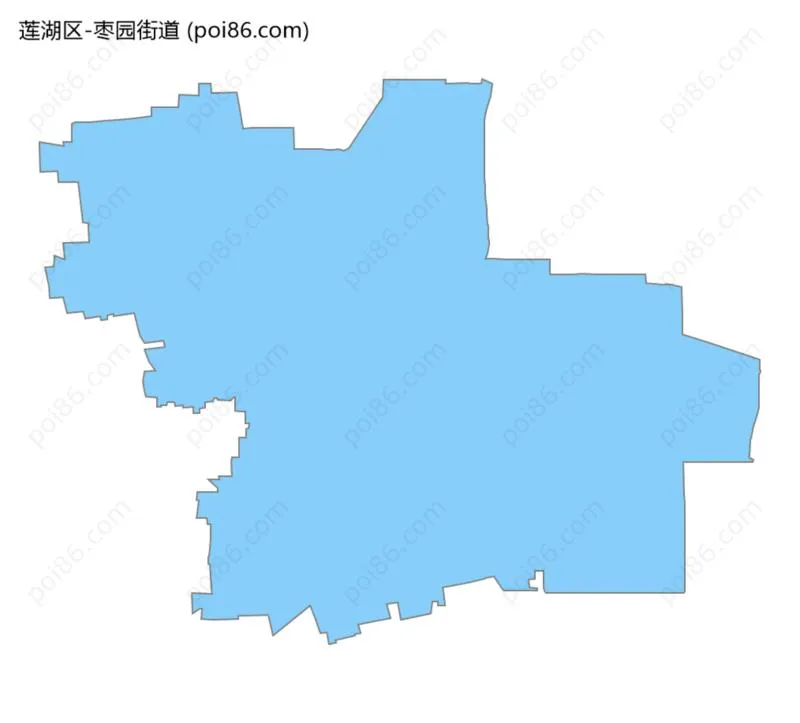 枣园街道边界地图