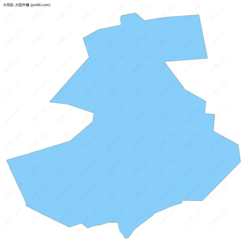 太阳升镇边界地图
