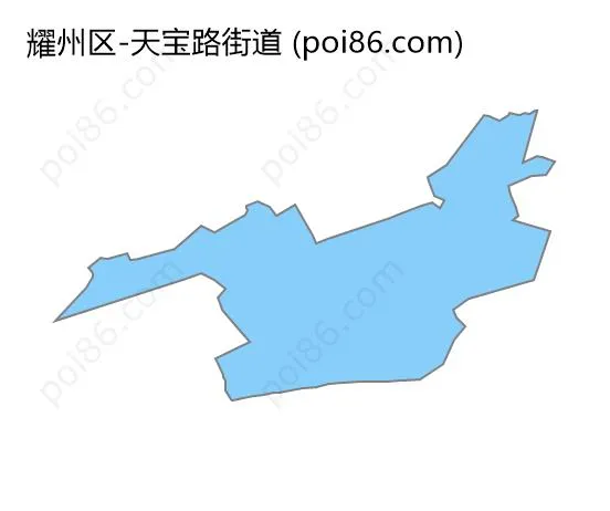 天宝路街道边界地图