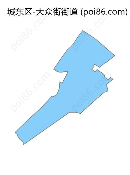 大众街街道边界地图