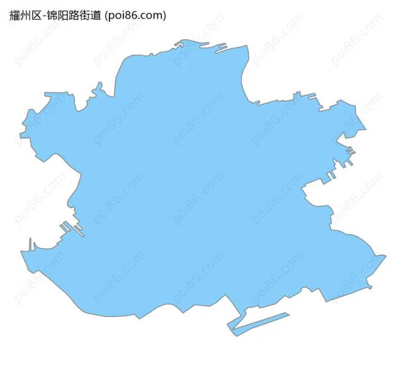 锦阳路街道边界地图