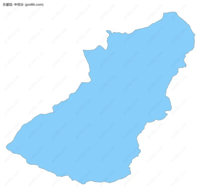 中坝乡边界地图