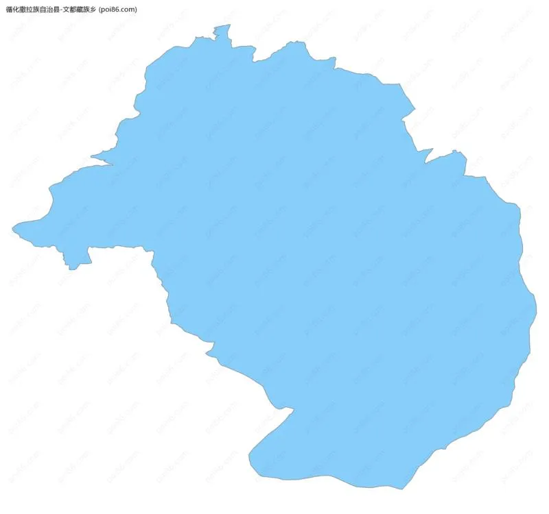 文都藏族乡边界地图