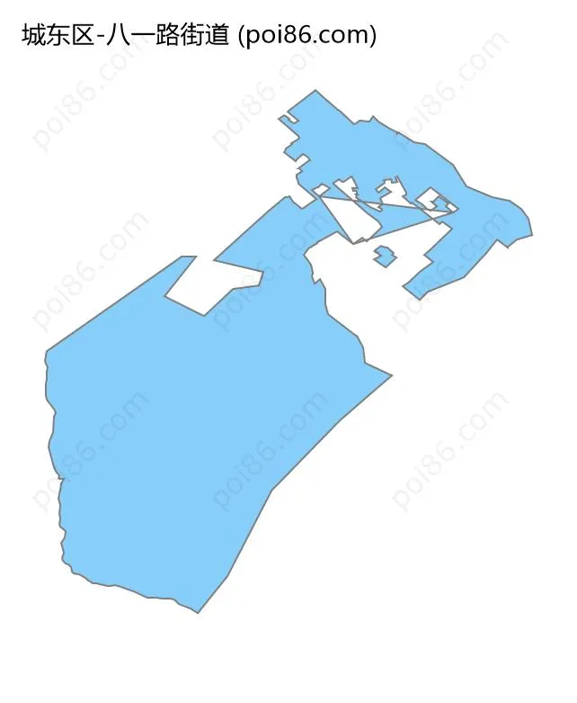 八一路街道边界地图